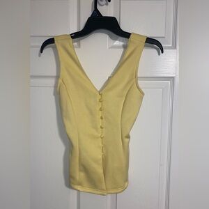 Spring Yellow Button Vest